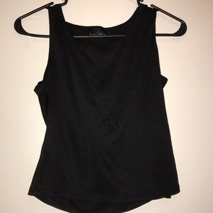 Black, cropped, tank top